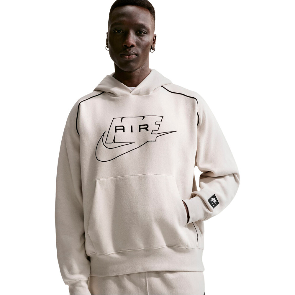 Nike sudadera hombre SPORTSWEAR AIR MARRON vista detalle