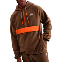 Nike sudadera hombre SPORTSWEAR CLUB MARRON vista frontal