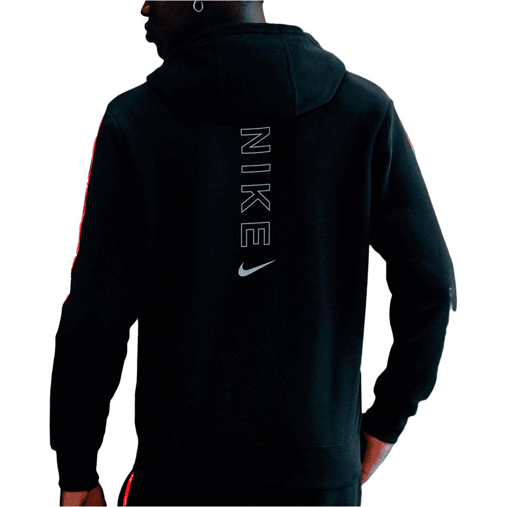 Nike sudadera hombre SPORTSWEAR CLUB NEGRO vista trasera