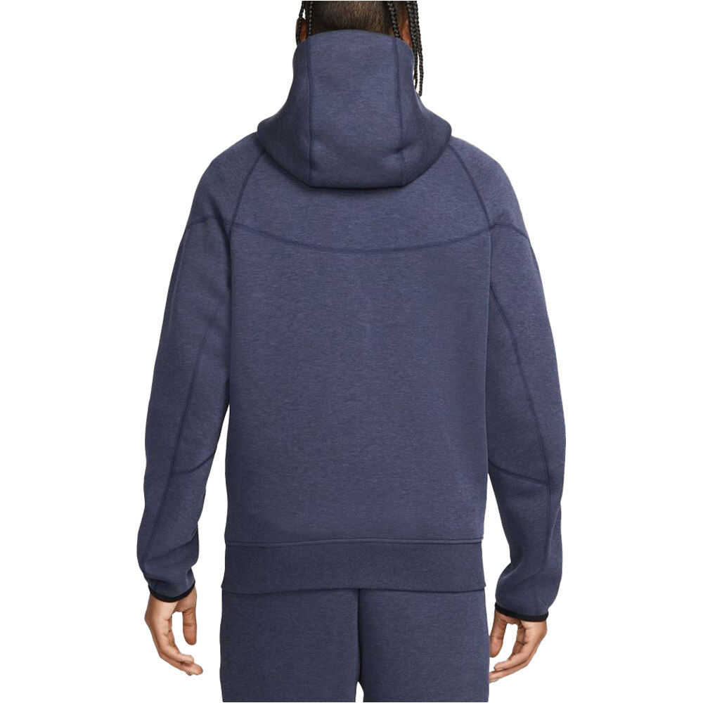 Nike sudadera hombre SPORTSWEAR TECH FLEECE WINDRUNNER GRIS vista trasera