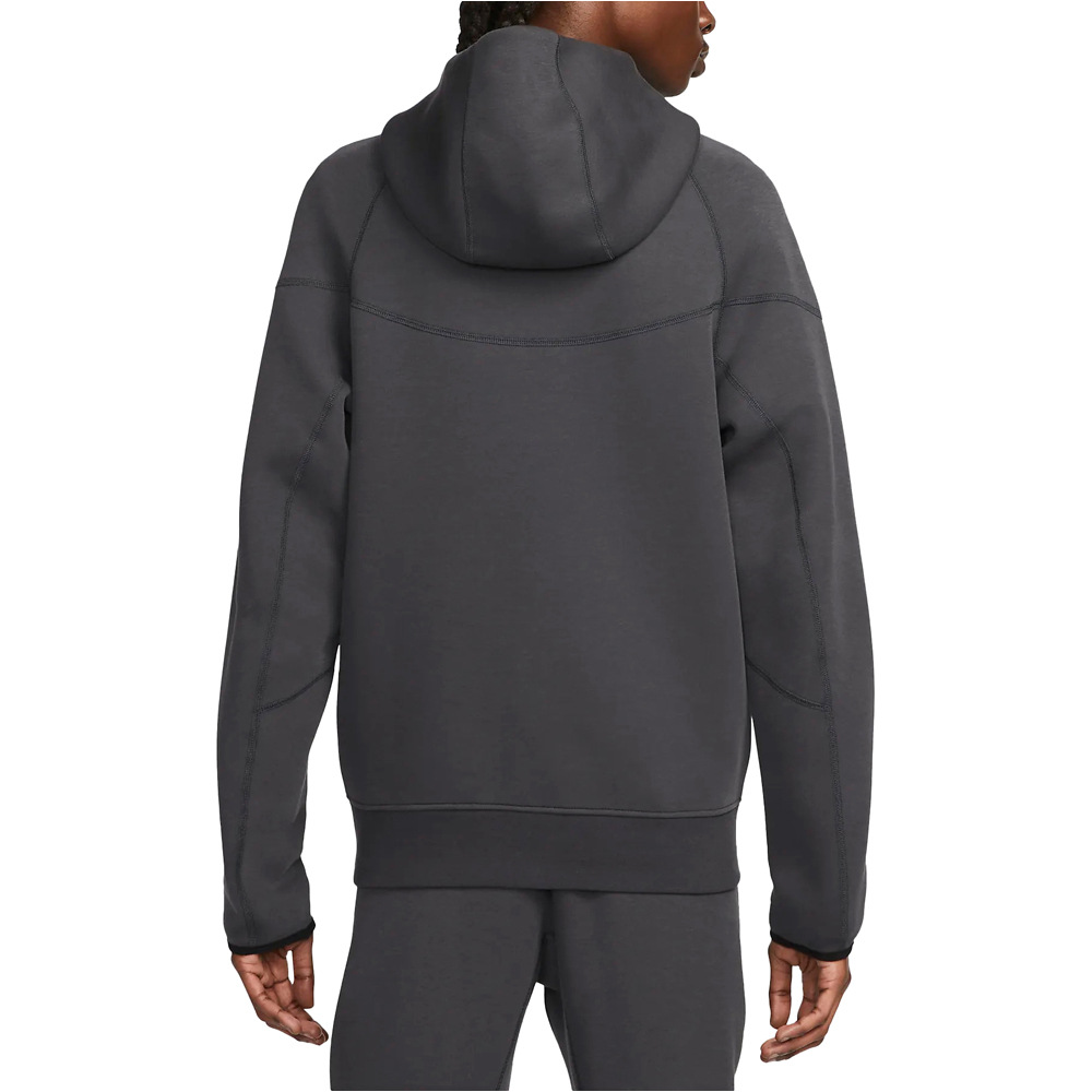 Nike sudadera hombre SPORTSWEAR TECH FLEECE WINDRUNNER GRIS vista trasera