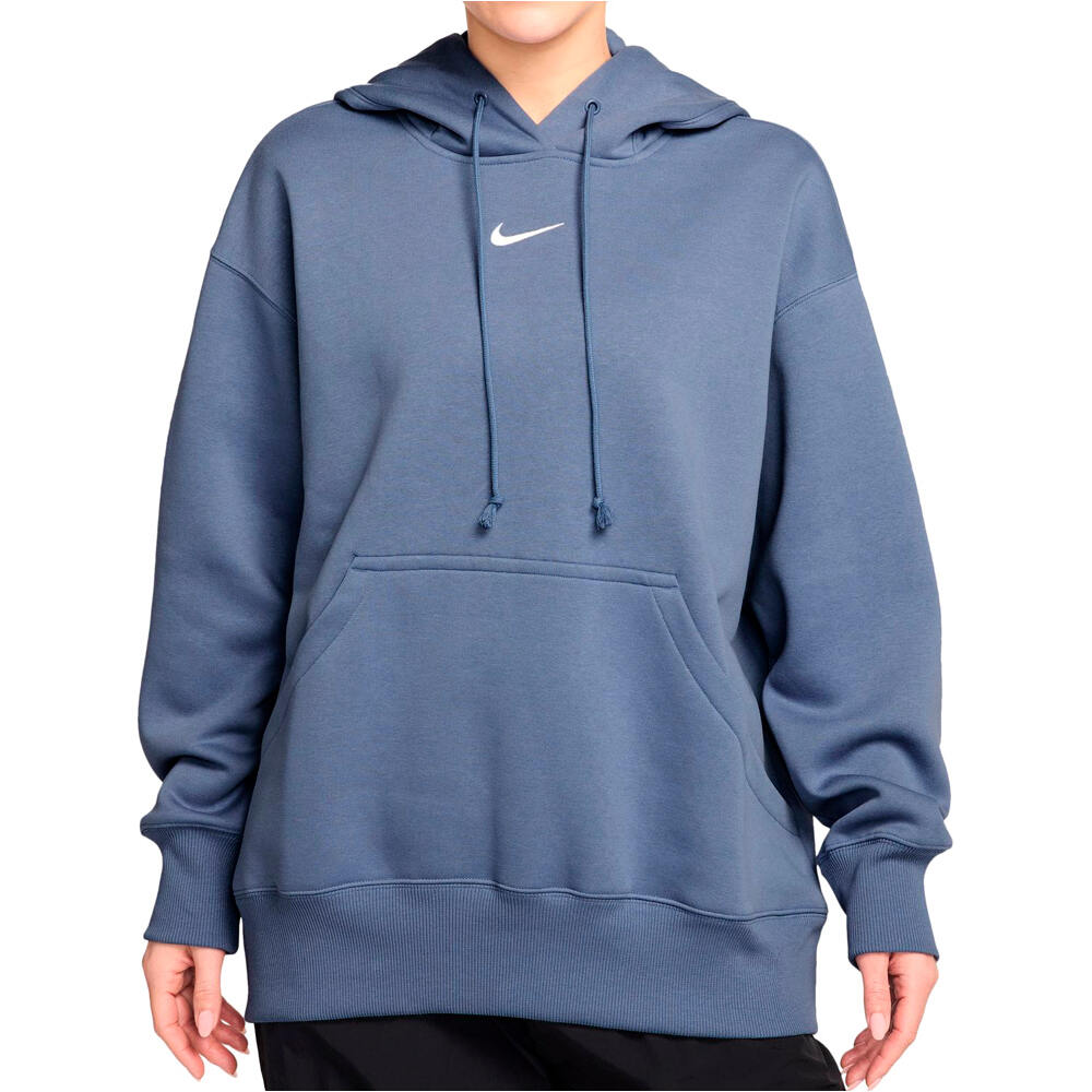Nike sudadera mujer SPORTSWEAR PHOENIX AZUL vista frontal