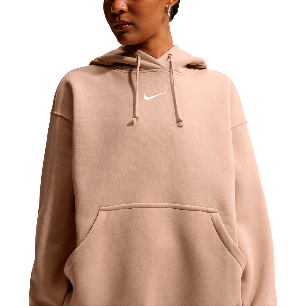 Nike sudadera mujer SPORTSWEAR PHOENIX MARRON vista detalle
