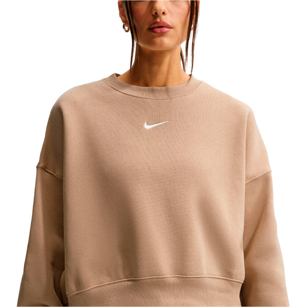 Nike sudadera mujer SPORTSWEAR PHOENIX MARRON vista detalle