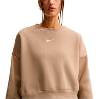 Nike sudadera mujer SPORTSWEAR PHOENIX MARRON vista detalle