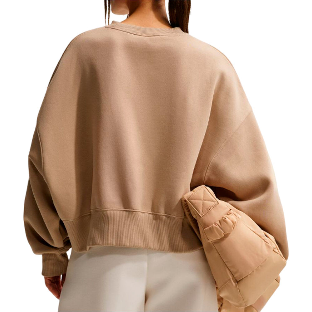 Nike sudadera mujer SPORTSWEAR PHOENIX MARRON vista trasera
