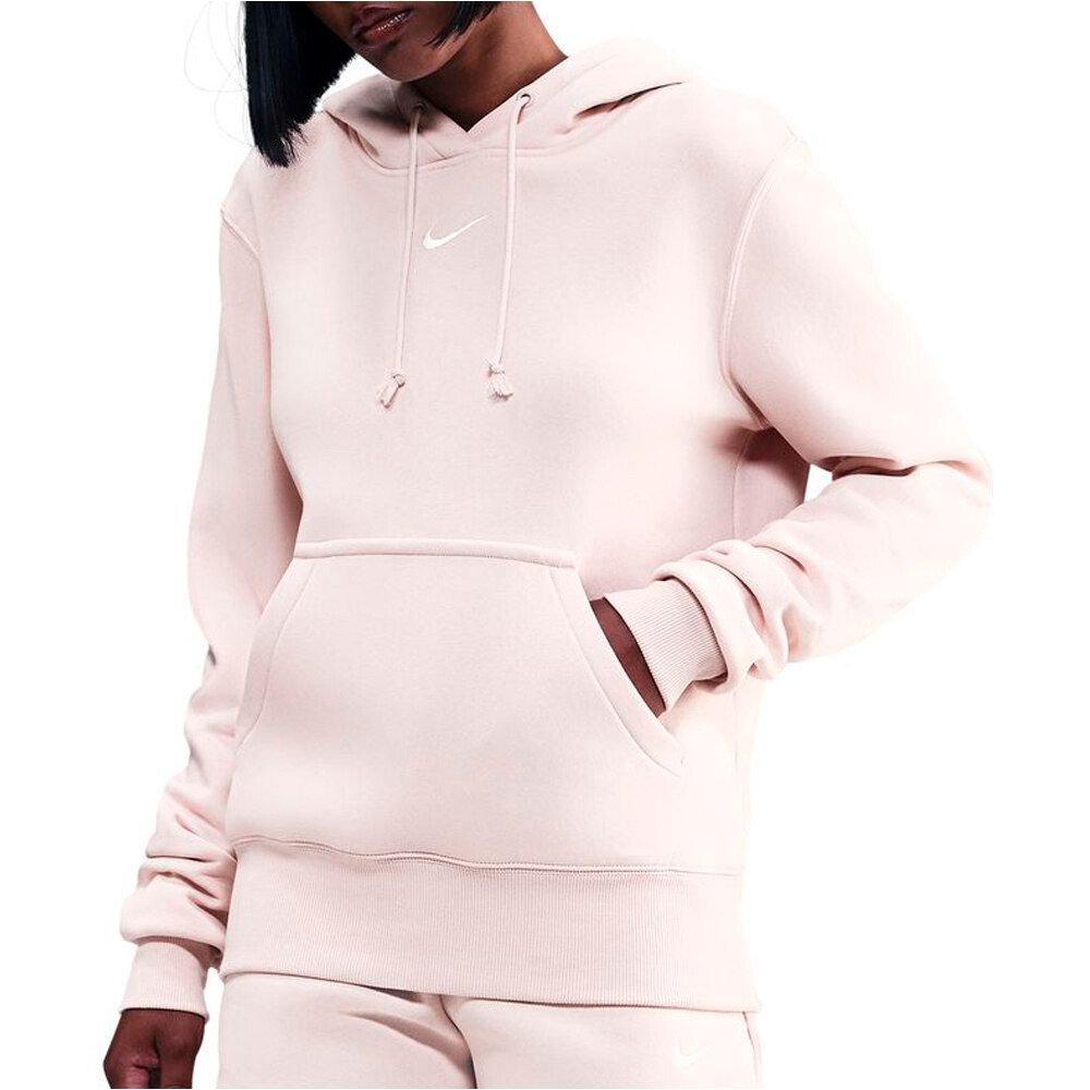 Nike sudadera mujer SPORTSWEAR PHOENIX ROSA vista frontal