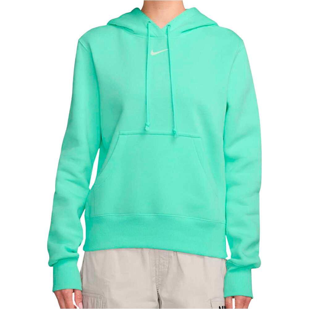 Nike sudadera mujer SPORTSWEAR PHOENIX VERDE vista frontal