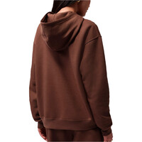 Nike sudadera mujer W J JUMPMAN FLC PO 2 MARRON vista trasera