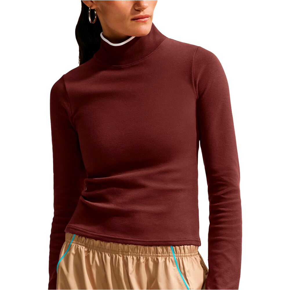 Nike sudadera mujer W NSW MOCK NECK LS TOP NEGRO vista detalle