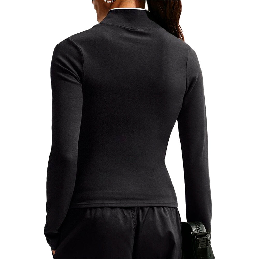 Nike sudadera mujer W NSW MOCK NECK LS TOP NEGRO vista trasera