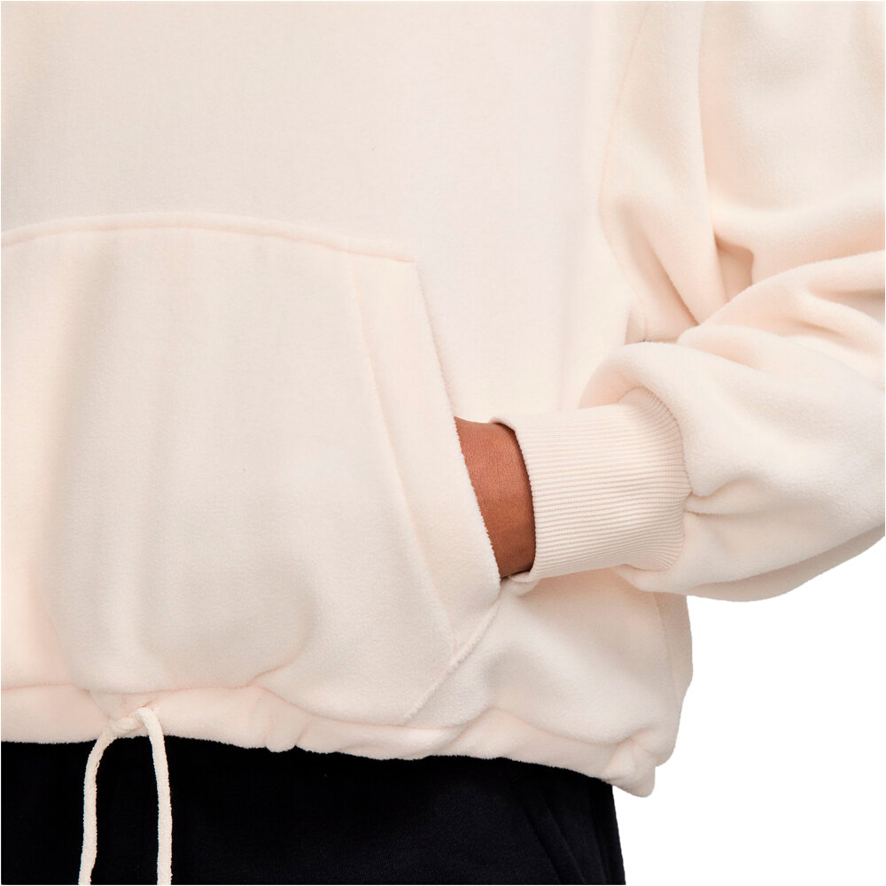 Nike sudadera niña G NSW FLC LS NOVELTY COZY TOP MARRON vista detalle