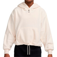 Nike sudadera niña G NSW FLC LS NOVELTY COZY TOP MARRON vista frontal