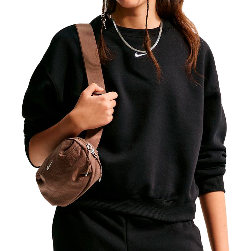 Nike sudadera niña G NSW STUDIO FLC BXY OS LBR NEGRO vista frontal