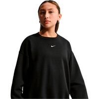 Nike sudadera niña G NSW STUDIO FLC OS CRW LBR NEGRO 03