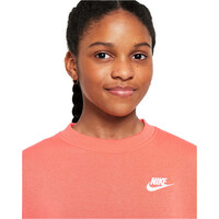 Nike sudadera niña SPORTSWEAR CLUB NARANJA vista detalle