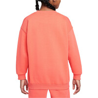 Nike sudadera niña SPORTSWEAR CLUB NARANJA vista trasera