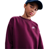 Nike sudadera niña SPORTSWEAR CLUB ROJO vista detalle