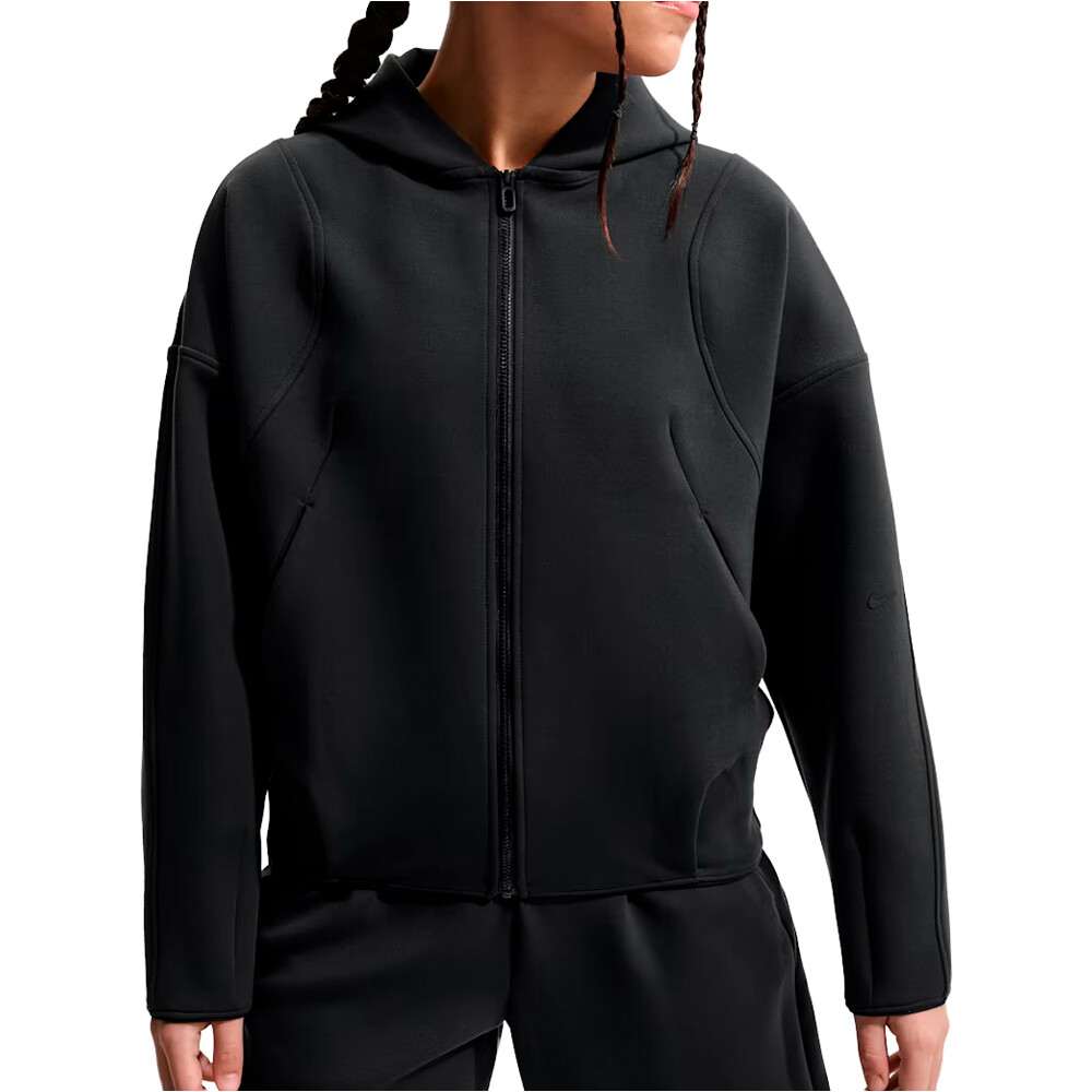Nike sudadera niña THERMA-FIT MAVN NEGRO vista frontal