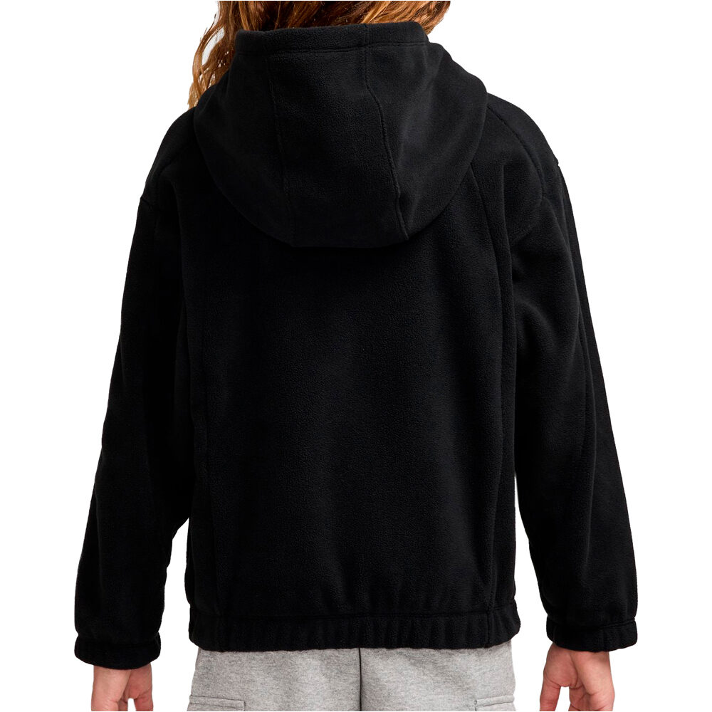 Nike sudadera niño K CLUB WINTER FLC FZ HDY NEGRO vista trasera