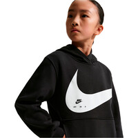 Nike sudadera niño SPORTSWEAR CLUB NEGRO vista detalle