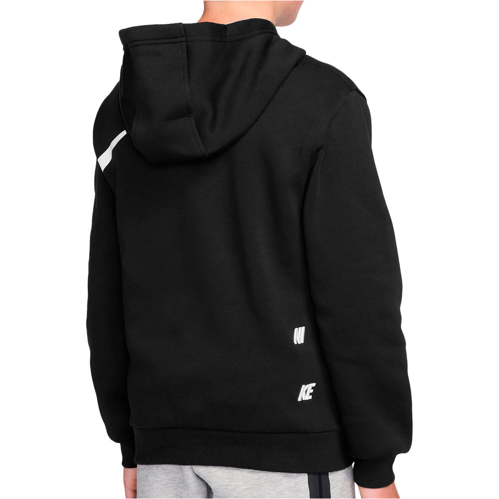 Nike sudadera niño SPORTSWEAR CLUB NEGRO vista trasera