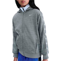 Nike sudadera niño SPORTSWEAR DRI-FIT CLUB+ GRIS vista frontal