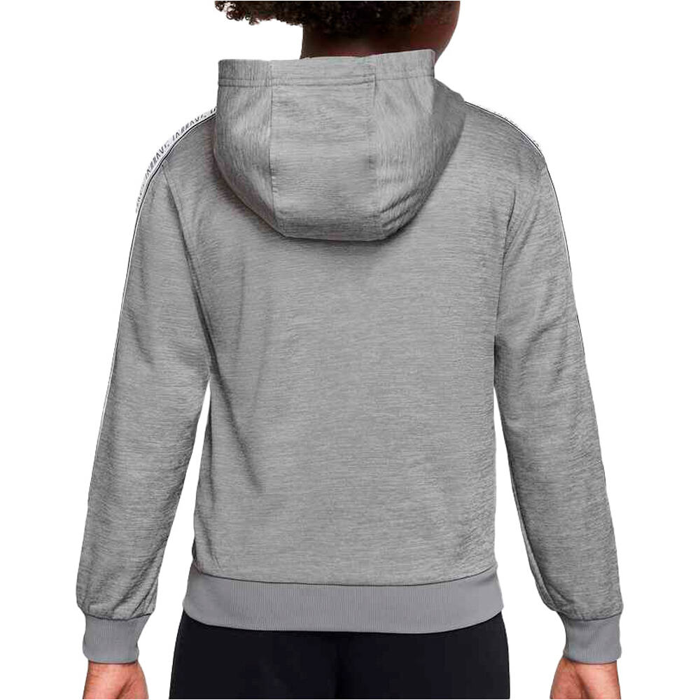 Nike sudadera niño SPORTSWEAR DRI-FIT CLUB+ GRIS vista trasera
