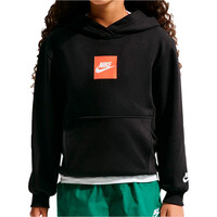 Nike sudadera niño SPORTSWEAR NEGRO vista frontal