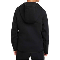 Nike sudadera niño SPORTSWEAR TECH NEGRO vista trasera