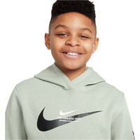 Nike sudadera niño SPORTSWEAR VERDE vista detalle