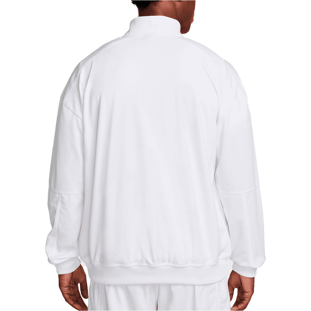Nike sudadera tenis hombre COURT HERITAGE BLANCO vista trasera