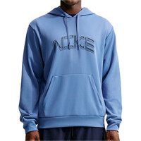 Nike sudaderas deportivas hombre M NK DF UV FLEX FLC PO HD GFX AZUL vista frontal