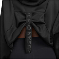 Nike sudaderas deportivas mujer THERMA-FIT PRO NEGRO vista detalle