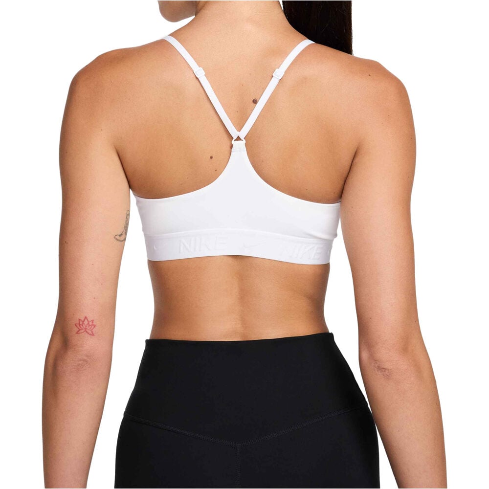 Nike Sujetador Yoga DRI-FIT INDY BLANCO vista trasera