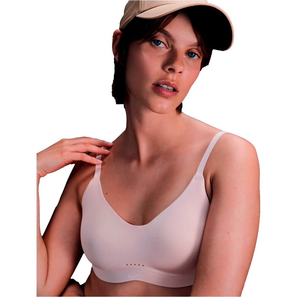 Nike sujetadores deportivos ALATE MINIMALIST LIGHT SUPPORT MARRON vista detalle