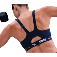 Nike sujetadores deportivos DRI-FIT INDY HIGH SUPPORT AZUL vista trasera