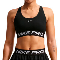Nike sujetadores deportivos DRI-FIT PRO 365 LIGHT SUPPORT NEGRO vista frontal