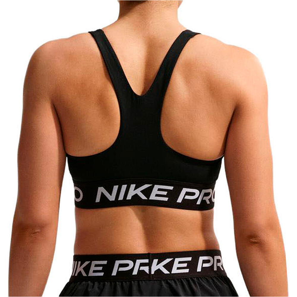 Nike sujetadores deportivos DRI-FIT PRO 365 LIGHT SUPPORT NEGRO vista trasera