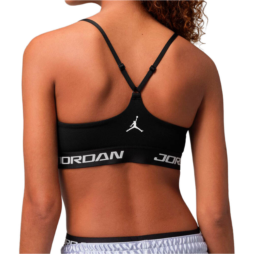 Nike sujetadores deportivos JORDAN SPORT INDY ESSENTIALS NEGRO vista trasera