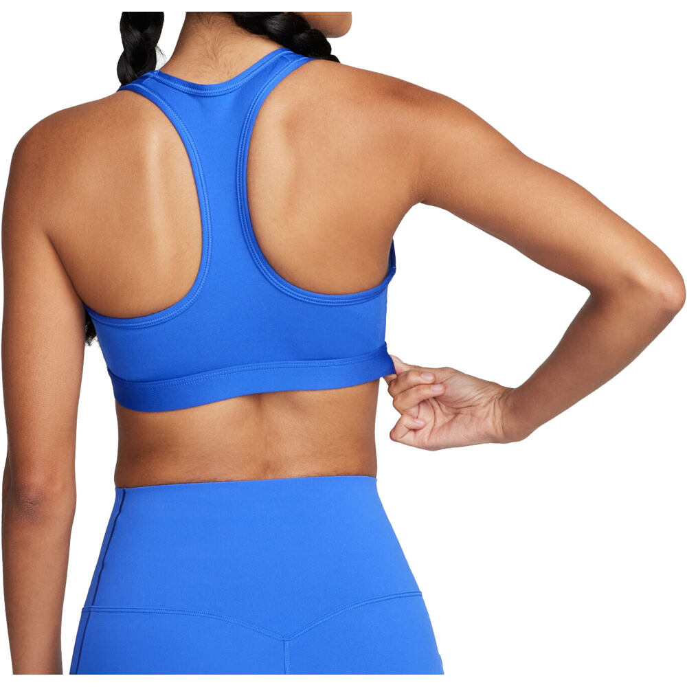 Nike sujetadores deportivos SWOOSH MEDIUM SUPPORT AZUL vista trasera
