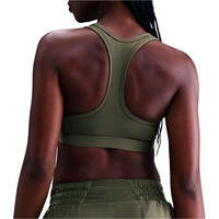 Nike sujetadores deportivos SWOOSH MEDIUM SUPPORT VERDE vista trasera