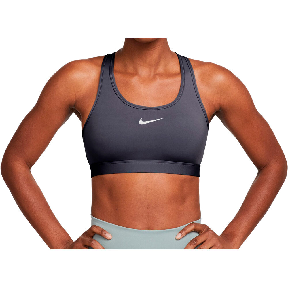 Nike sujetadores deportivos W NK SWSH MED SPT BRA VERDE vista frontal