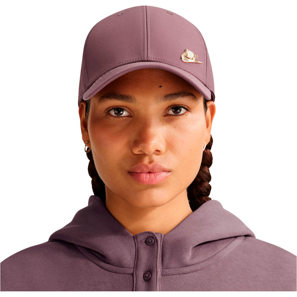 Nike visera lona DRI-FIT CLUB ROJO vista frontal