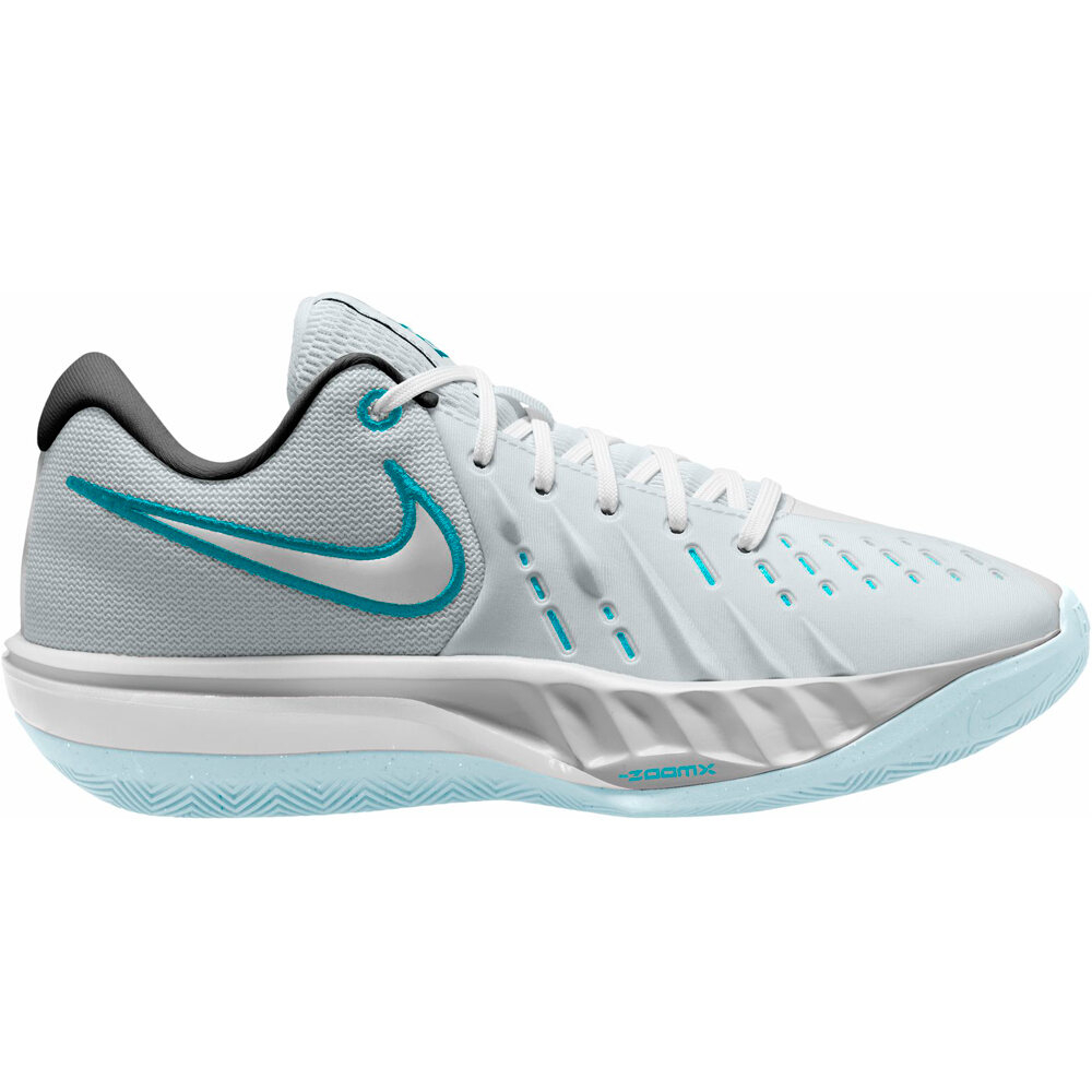 Nike zapatilla baloncesto AIR ZOOM G.T. CUT ACADEMY 2 GRIS lateral exterior
