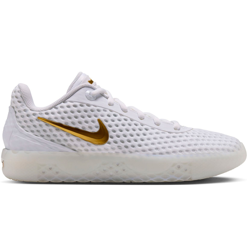 Nike zapatilla baloncesto LEBRON WITNESS X BLANCO lateral exterior