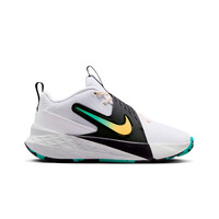 Nike zapatilla baloncesto niños TEAM HUSTLE D12 BLANCO lateral exterior