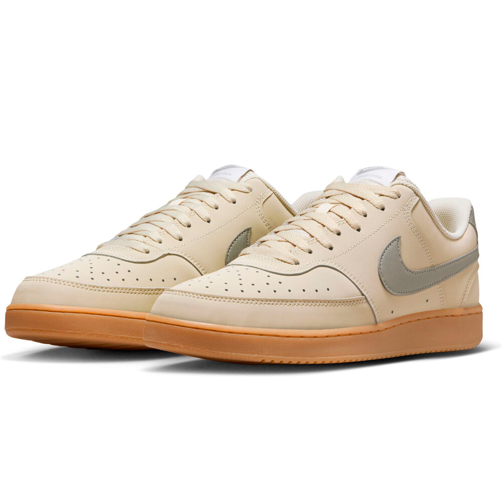 Nike zapatilla moda hombre COURT VISION LO V2 MARRON lateral interior