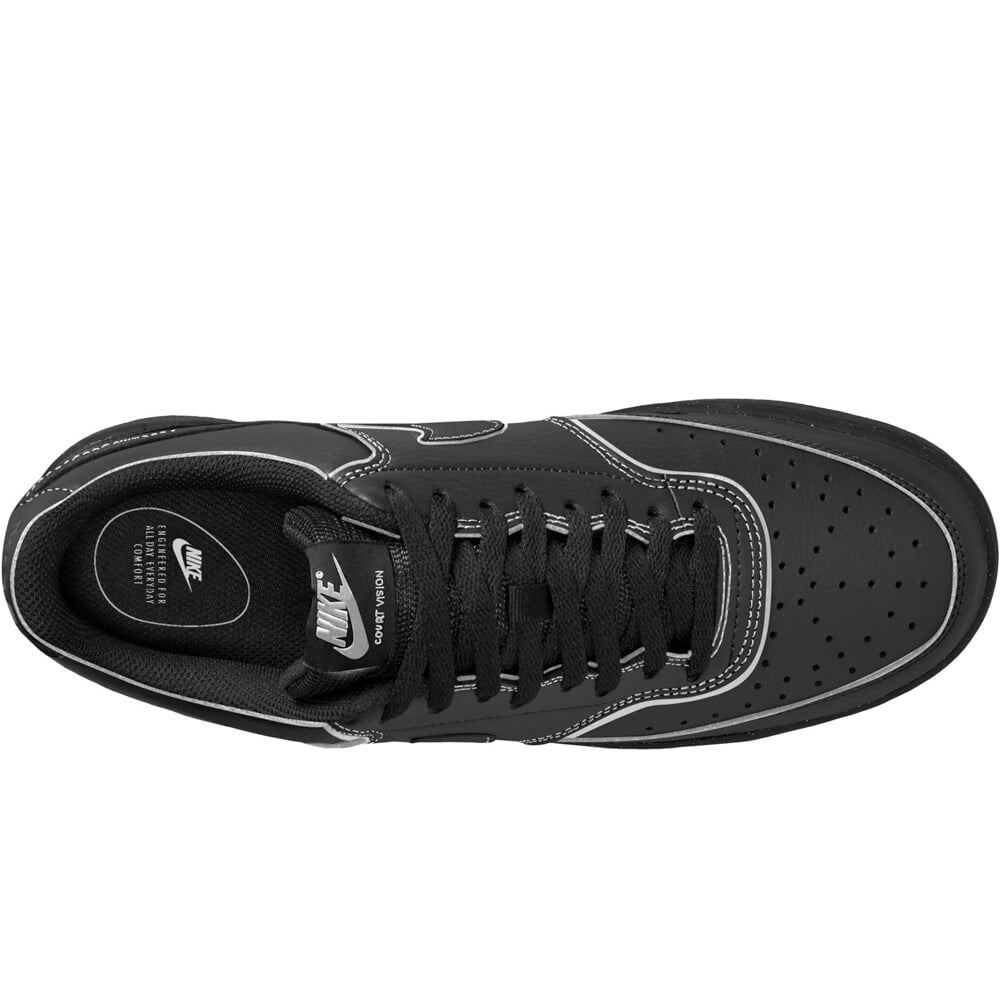 Nike zapatilla moda hombre NIKE COURT VISION LO NN NEGRO vista trasera