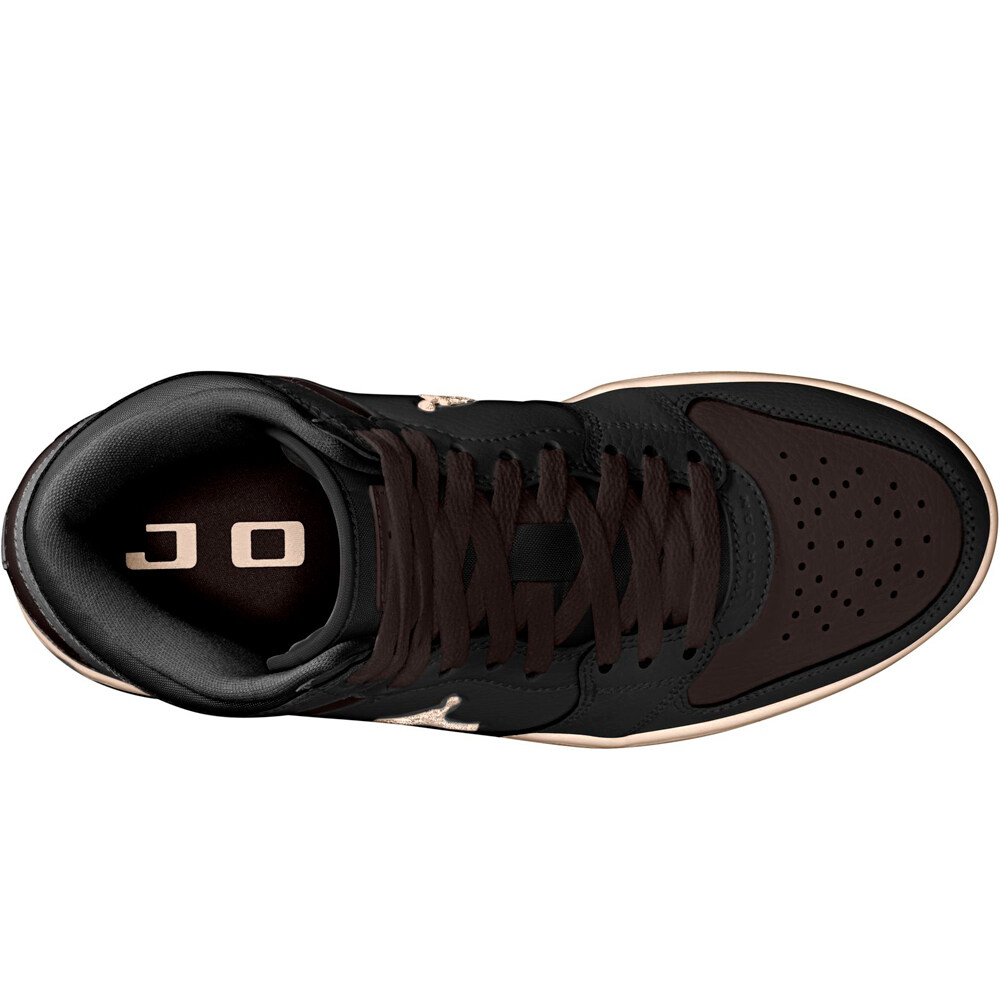 Nike zapatilla moda mujer WMNS JORDAN COURT CONNECT MID NEGRO vista trasera
